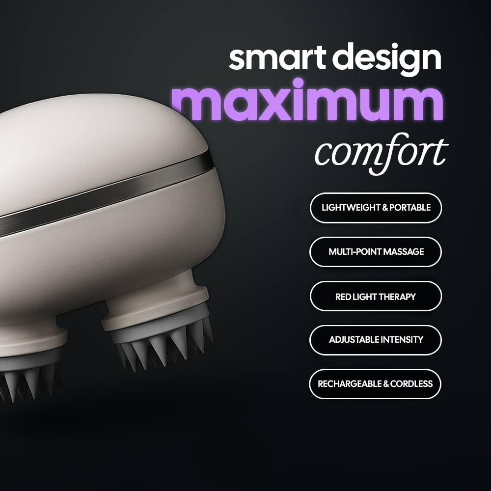 Hair Density and Growth-Stimulating Scalp Massager™ | 6 Months Warranty